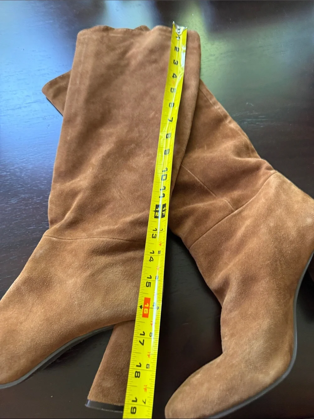 Alice + Olivia Chestnut Suede Over-the-Knee Block Heel Boots